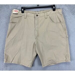 Wrangler Carpenter Shorts 42 Tan‎ Relaxed Fit Utility Cargo NEW